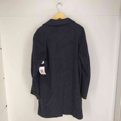 ビサルノ VISARUNO Angora&Cashmere アンゴラ&カシミヤ 比翼ステンカラーコート メンズ L