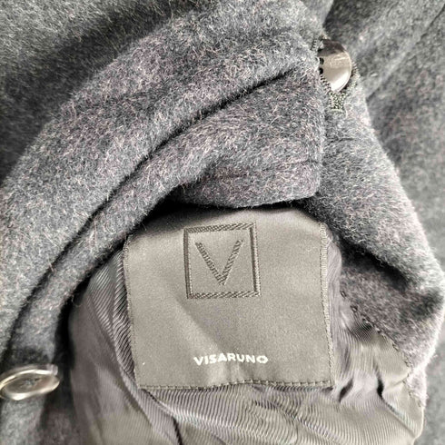 ビサルノ VISARUNO Angora&Cashmere アンゴラ&カシミヤ 比翼ステンカラーコート メンズ L