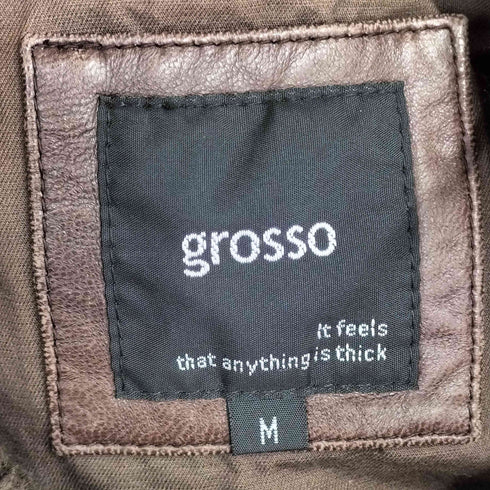 GROSSO フーデッド ラムレザージャケット レディース import:M