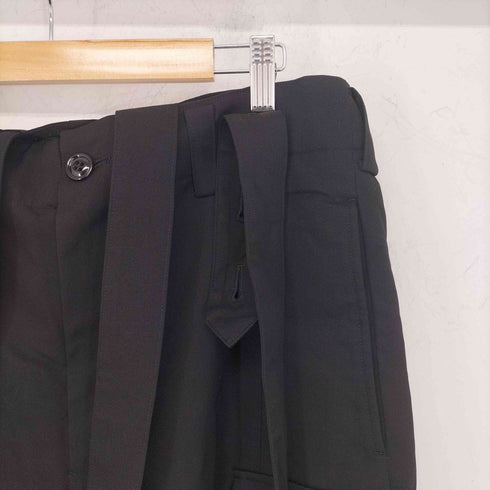 ウジョー Ujoh WOOL GABARDINE PAPER FINISH SUSPENDER PANTS ウール ギャバジン サスペンダー パンツ メンズ JPN:2