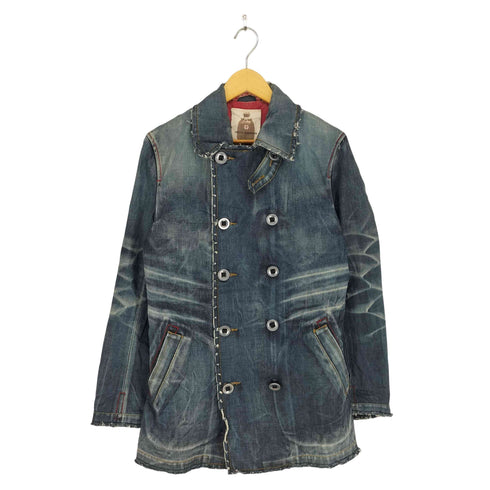 TOUGH JEANSMITH ダブルデニムコート メンズ