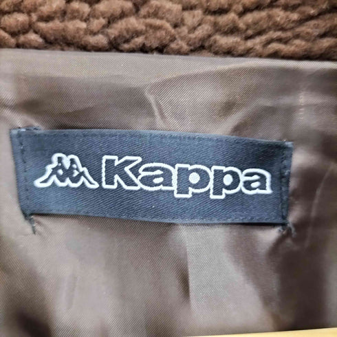 カッパ Kappa ロゴ刺繍 フラップポケット ジップアップ フリース ボア ジャケット メンズ import:M