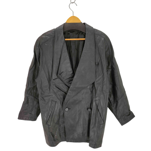 イタリア製 ラムレザー ダブルブレストジャケット メンズ