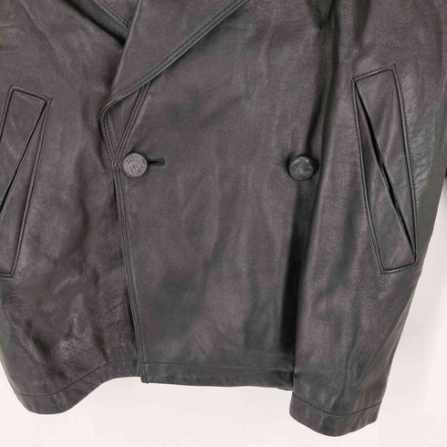 イタリア製 ラムレザー ダブルブレストジャケット メンズ