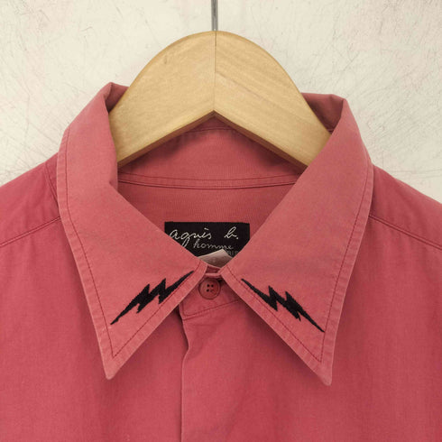 アニエスベーオム Agnes b.homme 襟刺繍 L/S コットンシャツ メンズ JPN:3