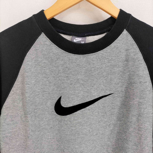 ナイキ NIKE 00S ベロアスウッシュ ラグランスリーブ スウェット メンズ JPN:M