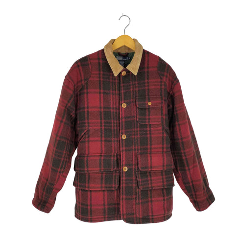 ポロバイラルフローレン Polo by RALPH LAUREN 90S 襟コーズ バッファローチェック ウールハンティングジャケット メンズ import:M