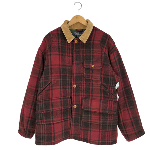 ポロバイラルフローレン Polo by RALPH LAUREN 90S 襟コーズ バッファローチェック ウールハンティングジャケット メンズ import:M