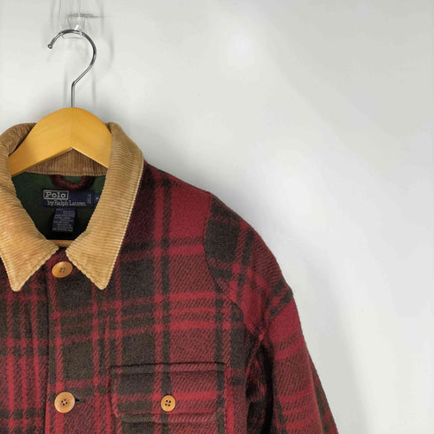 ポロバイラルフローレン Polo by RALPH LAUREN 90S 襟コーズ バッファローチェック ウールハンティングジャケット メンズ import:M