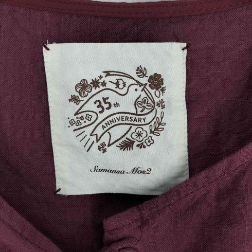 サマンサモスモス samansa Mos2 35th【Slowlinen】刺繍ワンピース レディース FREE