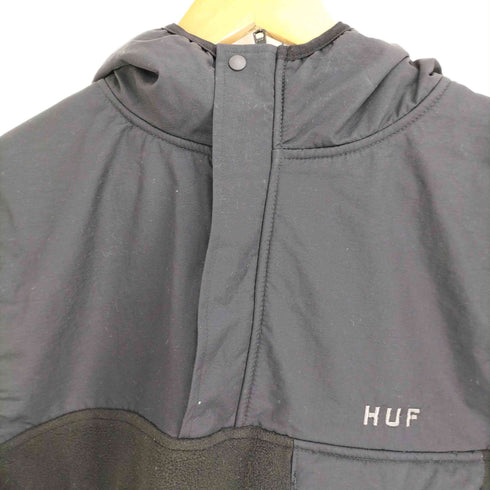 ハフ HUF ナイロン ボア切替 ハーフジップ フリースジャケット メンズ import:S