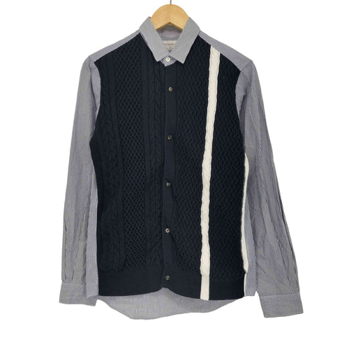 トゥモローランド TOMORROWLAND 異素材 ストライプ シャツ メンズ import:XS