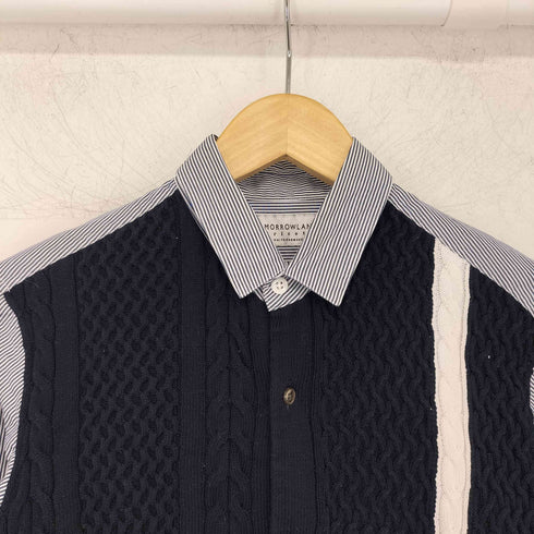 トゥモローランド TOMORROWLAND 異素材 ストライプ シャツ メンズ import:XS