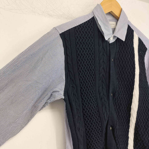 トゥモローランド TOMORROWLAND 異素材 ストライプ シャツ メンズ import:XS