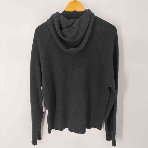 バーニーズニューヨーク BARNEYS NEWYORK シルク カシミヤ リブ ジップアップパーカー メンズ JPN:L