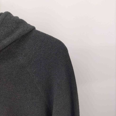 バーニーズニューヨーク BARNEYS NEWYORK シルク カシミヤ リブ ジップアップパーカー メンズ JPN:L