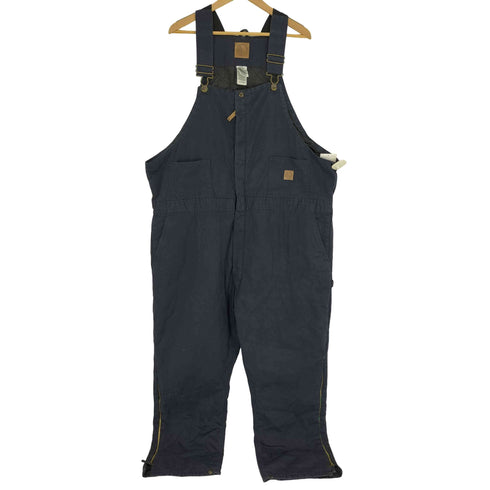 ベルン BERNE 90S ロゴパッチハーフジップ 裾ジップ 裏地キルティング 中綿 ワーク オーバーオール メンズ 3XL