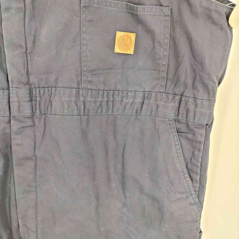 ベルン BERNE 90S ロゴパッチハーフジップ 裾ジップ 裏地キルティング 中綿 ワーク オーバーオール メンズ 3XL