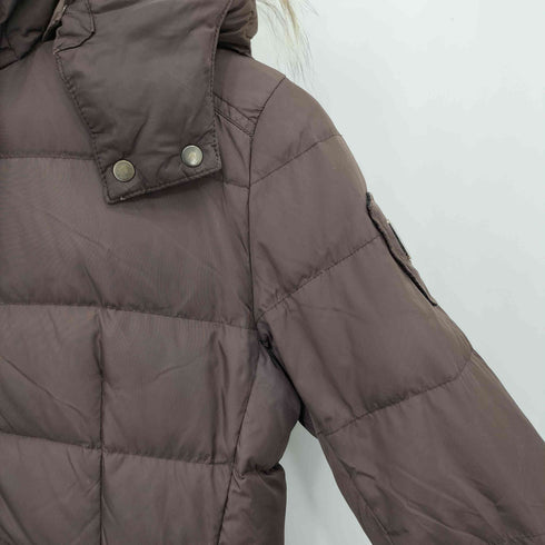 add VAGO10 ラクーンファー ダブルジッパー ダウンコート レディース