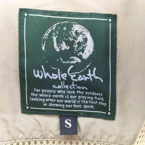 ホールアース whole earth ハーフムーン ポケット ジップアップ ベスト メンズ import:S