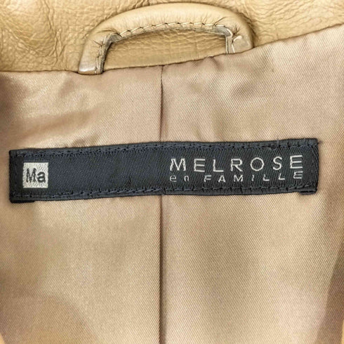 メルローズ MELROSE 比翼レザージャケット レディース