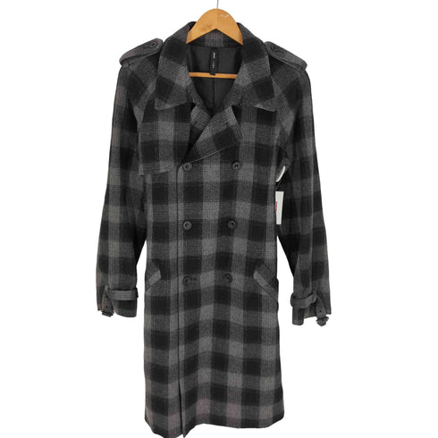 グラム glamb チェック柄 ウールナイロン トレンチコート メンズ JPN:3