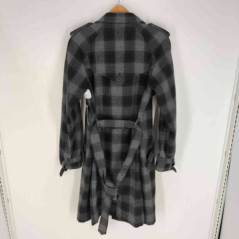グラム glamb チェック柄 ウールナイロン トレンチコート メンズ JPN:3