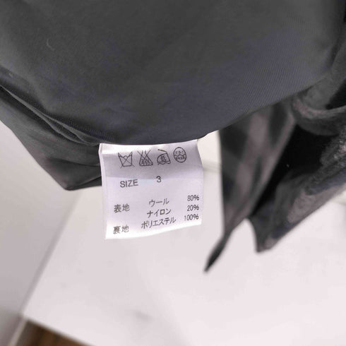 グラム glamb チェック柄 ウールナイロン トレンチコート メンズ JPN:3