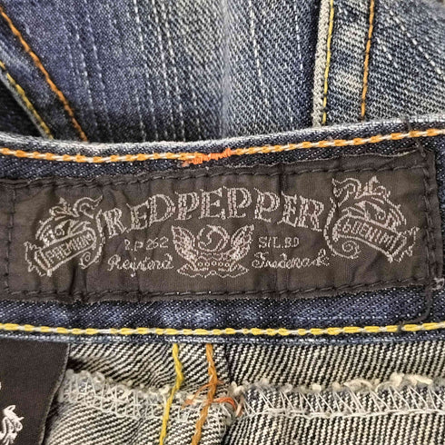 REDPEPPER ポケット刺繍ストレートデニム Y2K グランジ メンズ W29