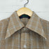 ヴァンヒューゼン VAN HEUSEN 70s 襟芯 チェックシャツ メンズ M