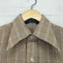 ヴァンヒューゼン VAN HEUSEN 70s 襟芯 チェックシャツ メンズ M
