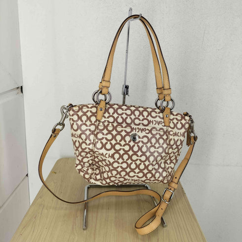 コーチ COACH オプアート コーテッドキャンバス スモールリアトート レディース