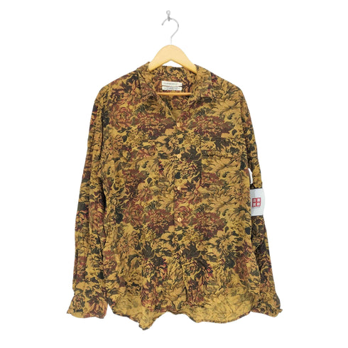 CLUBMONACO 総柄フラップポケットレーヨンシャツ メンズ L