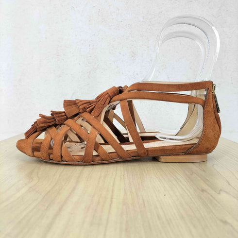 サントーニ santoni フリンジ スウェード サンダル レディース EUR:36