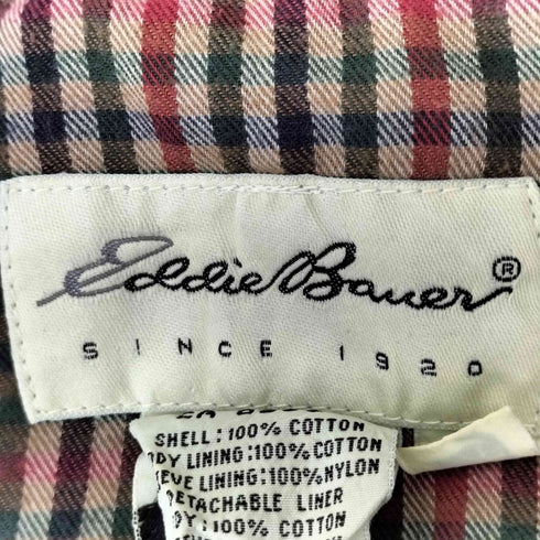 エディーバウアー Eddie Bauer 90s 裏地チェック キルティングライナー メンズ JPN:L