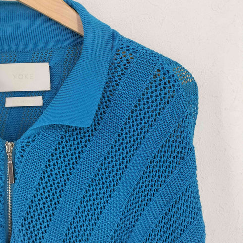 ヨーク YOKE 24SS COTTON MESH STRIPE ZIP-UP CARDIGAN メンズ 3