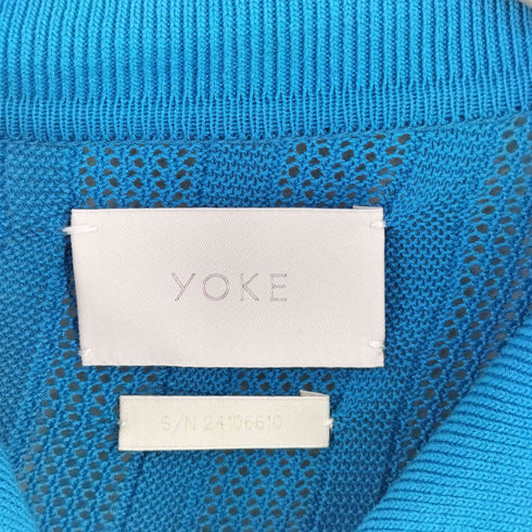 ヨーク YOKE 24SS COTTON MESH STRIPE ZIP-UP CARDIGAN メンズ 3