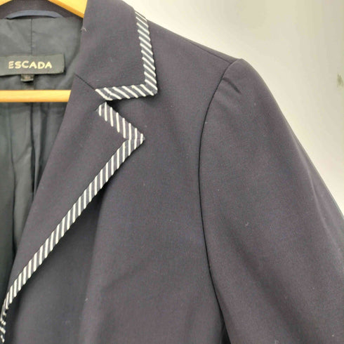 エスカーダ ESCADA ストライプ テープ 4B ロングテーラードジャケット レディース JPN:38