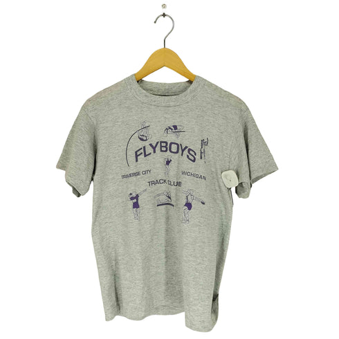 スクリーンスターズ SCREEN STARS 90s USA製 袖裾シングル FLYBOYS クルーネックTシャツ メンズ M