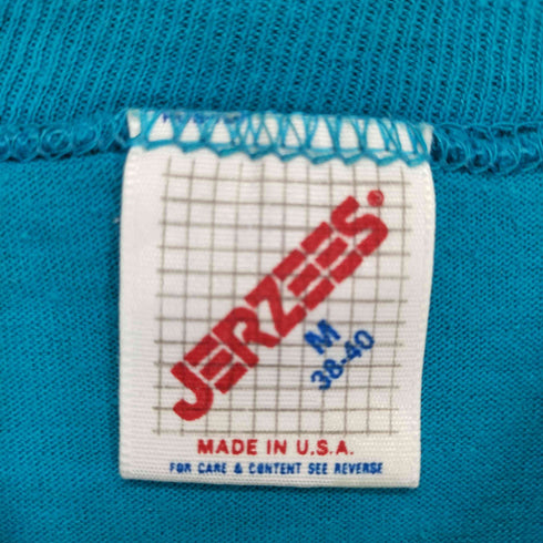 ジャージーズ JERZEES 90s USA製 袖シングル Lanny's ナンバリングプリントクルーネックTシャツ メンズ M
