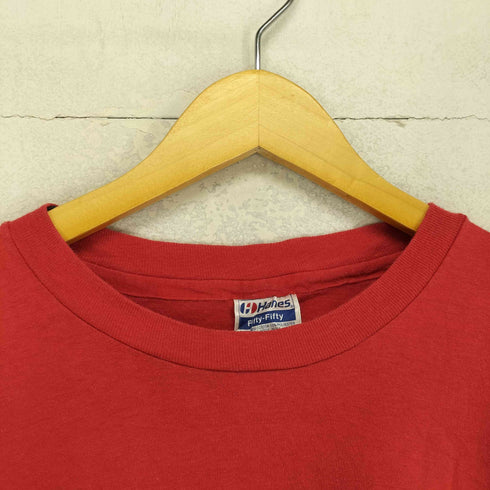 ヘインズ Hanes 90s USA製 袖裾シングル K94FM フロントプリントクルーネックTシャツ メンズ XL