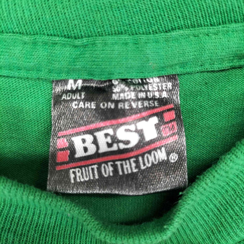 フルーツオブザルーム FRUIT OF THE LOOM 90s USA製 袖裾シングル BEST プリント S/S Tシャツ メンズ M