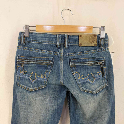 ディーゼル DIESEL Y2K RAME イタリア製 ダメージ加工 ブーツカット デニムパンツ レディース US:26-27
