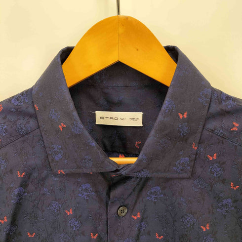 エトロ ETRO 蝶 バラ 総柄 長袖シャツ メンズ