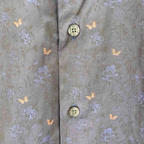 エトロ ETRO 蝶 バラ 総柄 長袖シャツ メンズ