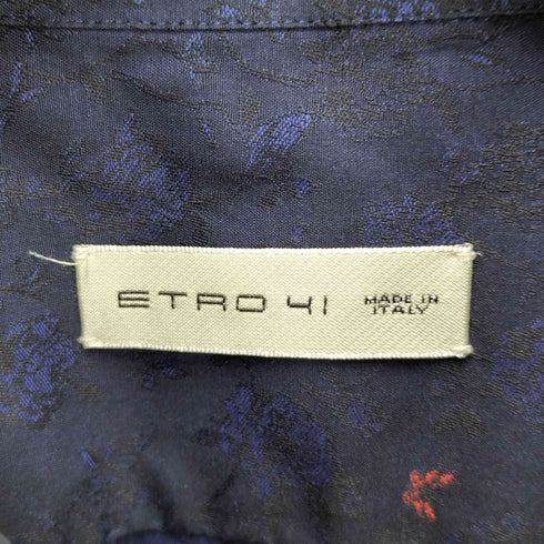 エトロ ETRO 蝶 バラ 総柄 長袖シャツ メンズ