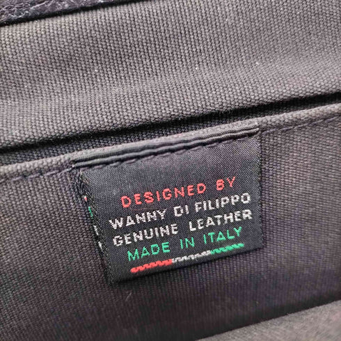 イルビゾンテ IL BISONTE wanny di filippo イタリア製 ロゴ 型押し 刻印 リアルレザー がま口 ショルダーバッグ OLD レディース