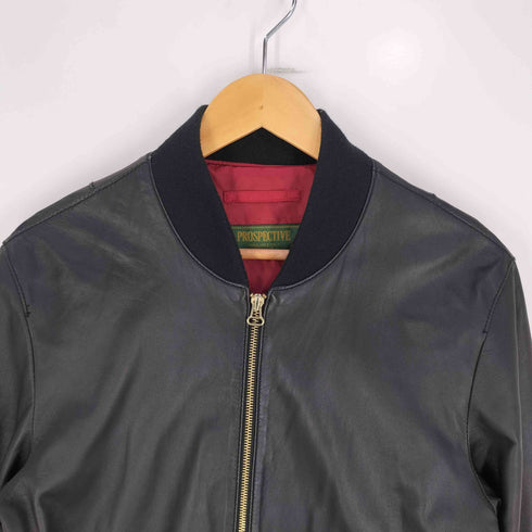 ラムレザー ダブルジップ ボンバージャケット メンズ JPN:XL