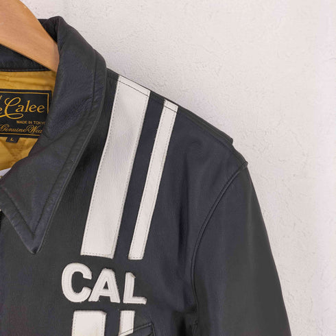 キャリー CALEE レザーシングルライダースジャケット メンズ import:L