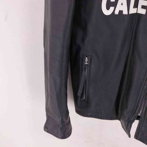 キャリー CALEE レザーシングルライダースジャケット メンズ import:L